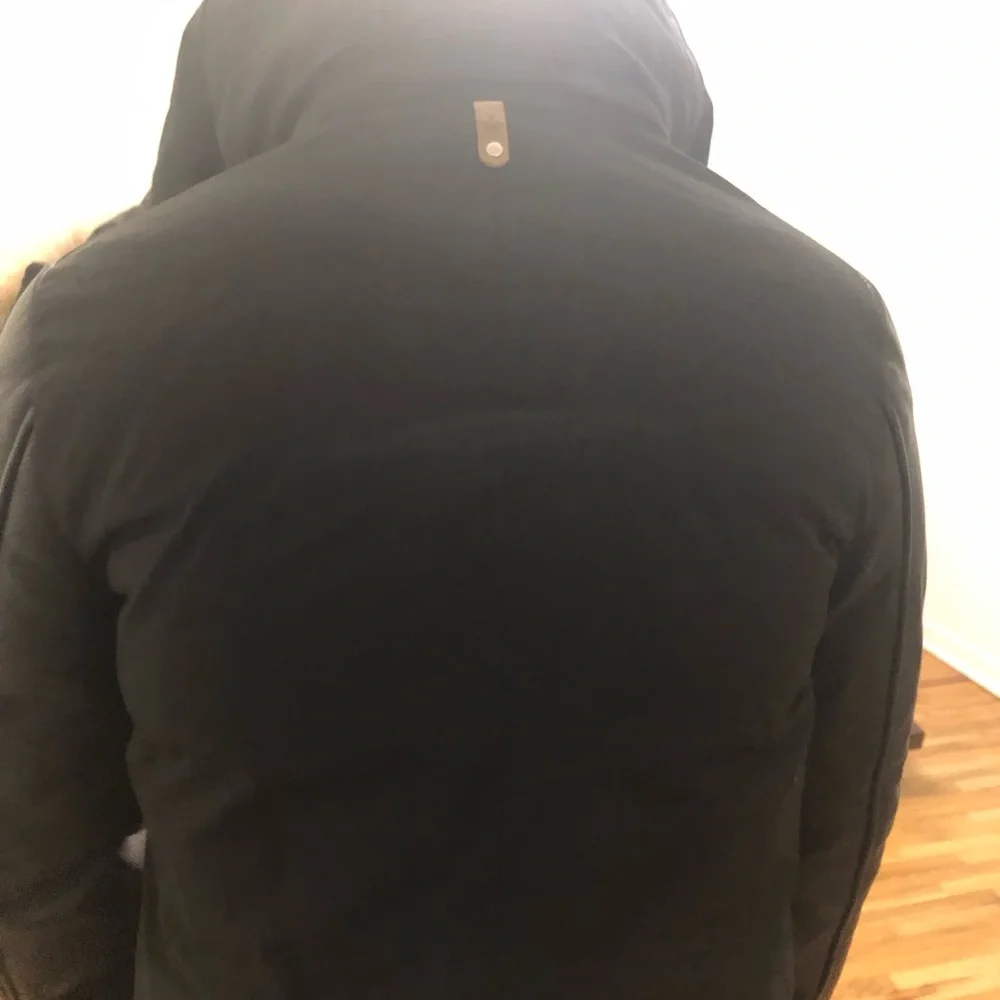 Mackage Black Jacket with Brown Fur Trim - Picture 7 of 8